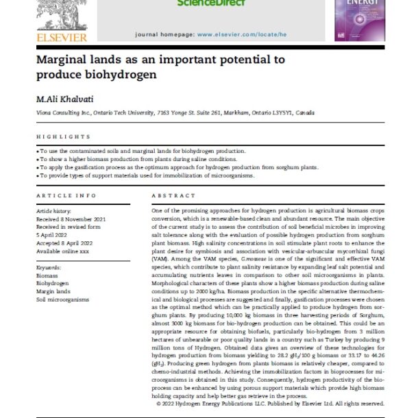Mohammadali Khalvati - Marginal lands as an important potential to produce biohydrogen pdf