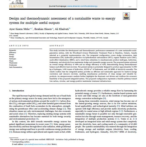 Design and thermodynamic assessment of a sustainable waste to energy - Viona Group